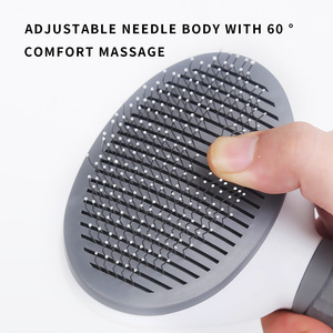 Commercio all'ingrosso semplice eco-friendly Pet strumento di massaggio cane e gatto pettine capelli <span class=keywords><strong>Deshedding</strong></span> toelettatura spazzola - Product Image 4