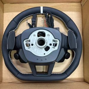 Volante de Cuero con Botón de Arranque para Audi Q8 SQ8 A3 8V A4 B8 B9 A5 B8 <span class=keywords><strong>A6</strong></span> C7 C8 A7 A8 S3 S4 S5 S6 S7 RS3 RS5 RS7 RS6 - Product Image 3