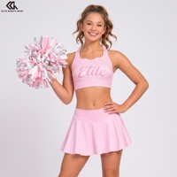 Ensemble d'entraînement scintillant personnalisé pour filles : haut court et short assorti pour la danse et le cheerleading