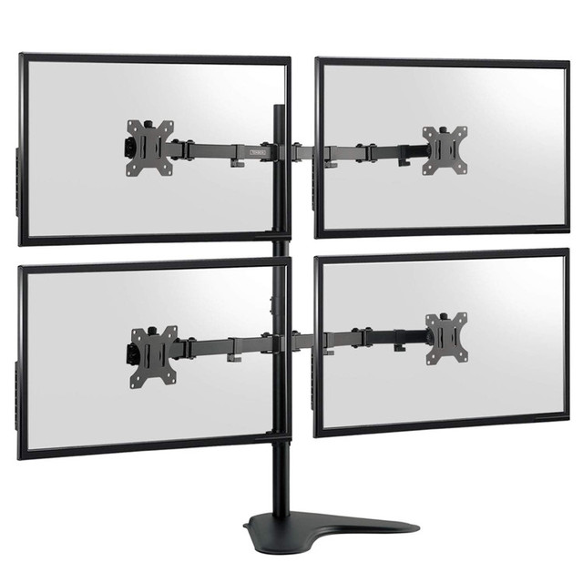 Computer Four Monitors Desk Bracket Adjustable Arm Support TV LCD VESA Quad Monitor Mount