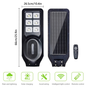 <span class=keywords><strong>Lampadaire</strong></span> solaire LED 100W 200W 300W 400W avec détecteur de mouvement, étanche, tout-en-un, pour extérieur + télécommande - Product Image 3