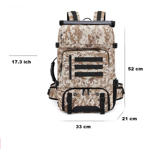 Custom 60l Tactical Outdoor Hiking Backpack <b>Waterproof</b> Pu Travel <b>Man</b> Anti-theft Features Computer <b>Shoes</b> Compartment Usb Port - Product Image 6
