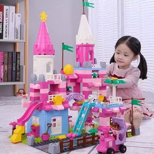 Divertido Juguete de Bloques de Construcción de Colores Brillantes que Estimula la Creatividad, Actividad de Aprendizaje Preescolar, Juguete de Bloques de Construcción de Castillo de Princesa para Bebés - Product Image 5