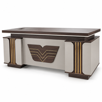 Bureau de direction moderne de luxe en forme de L, table de patron, bureau de direction pour bureau administratif, mobilier de bureau