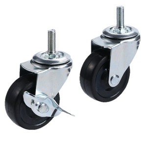 Roulettes légères en PP de 1,5 pouce, roulettes fixes pour meubles, étagères, chariots, roue pivotante en caoutchouc - Product Image 5