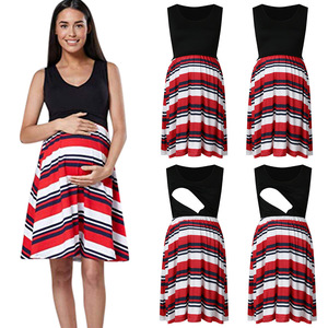 Vestido corto Floral sin mangas para mujer, vestido cómodo de verano para amamantar - Product Image 4