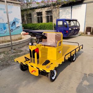 Flatbed <b>Trolley</b>, 4 Wheels Warehouse Transport Cart, Carrier Super and Heavy-duty Flatbed Truck - Product Image 3