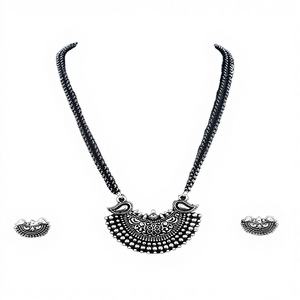 超エレガントなエスニックゴールドメッキの伝統的な黒ビーズのマンガルスートラ、女性用、結婚式、パーティー、ギフト、普段使いに、卸売価格で。 - Product Image 4