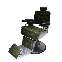 Fauteuil de Barbier Inclinable et Rotatif pour Hommes, Style Vintage Américain 'Oil-Head', avec Accoudoirs, Modèle CB-BC004, pour Usage Professionnel en Salon