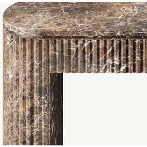 Table <span class=keywords><strong>console</strong></span> de luxe en <span class=keywords><strong>marbre</strong></span> Emperador Étagère en pierre brune italienne fabriquée à la main pour les entrées élégantes Espaces de vie - Product Image 6