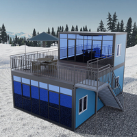 Vente chaude 20FT Maison conteneur standard préfabriquée avec terrasse 2 étages sont utilisés comme cabines de vacances
