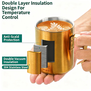 كوب مكتبي مخصص بسعة 150/200/280 مل بلون صلب، كوب من الفولاذ المقاوم للصدأ بطبقة مزدوجة للقهوة والماء والبيرة مع مقبض، أدوات شرب محمولة ومقاومة للحرارة - Product Image 3