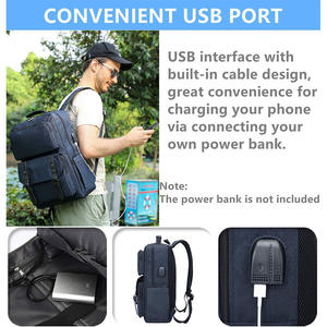 กระเป๋าเป้สะพายหลังผู้ชายสำหรับกิจกรรมกลางแจ้ง ขนาดใหญ่ ได้รับการรับรองมาตรฐาน BSCI กันน้ำ ใช้งานได้หลากหลาย ใส่แล็ปท็อปได้ น้ำหนักเบาและสะดวกสบาย - Product Image 5