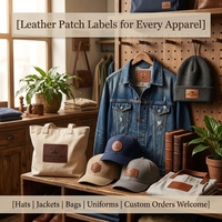 Étiquette en cuir véritable gaufrée personnalisée en usine, ODM pour jeans, denim, sacs, vêtements, patch logo
