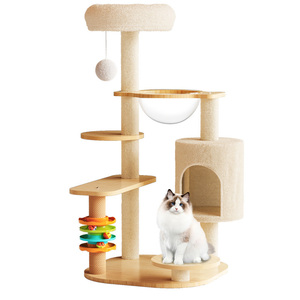 Tempat goresan kucing Modern mewah, menara rumah hewan piaraan panjat pohon kucing besar Platform melompat kucing - Product Image 1