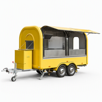 Remorque de cuisine mobile homologuée COC à 4 roues pour la vente de nourriture de rue, intérieur personnalisable pour les en-cas, les hot-dogs et les bonbons
