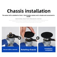 Ponceuse pneumatique à eau pour polissage, machine de ponçage portative à poignée pistolet, disques de 3-4 pouces, pour marbre et carrelage