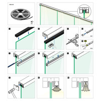 Balcon escalier sans cadre tube carré tuyau main courante support garde-corps en verre avec lumière led