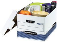 Boîtes d'expédition portables Bankers Box de taille moyenne en forme de livre avec couvercles, assemblage rapide, gaufrage de lettres, pelliculage mat