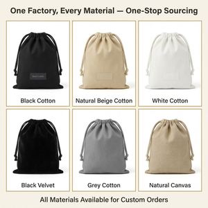 Sac de protection ZEHUI personnalisé en coton blanc lavé avec cordon de serrage, pochette de rangement à double fermeture éclair, logo imprimé, directement de l'usine - Product Image 5
