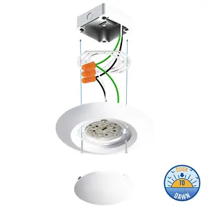 Automatic Night Light LED 6 Inch Low Profile Disk Light For Safety Ideal For Porch Or Garage ETL Rated Photocell Lights