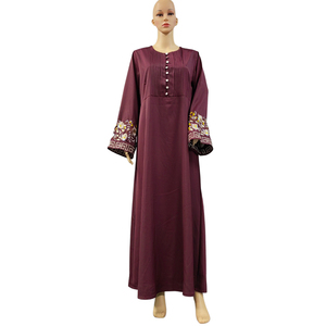100% Polyester Southeast Asia <strong>Model</strong> <strong>Abaya</strong> Muslim Women Embroidery Dress <strong>Abaya</strong> Free Size Malaysia Ladies Modest Robe Dress - Product Image 6