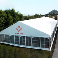Tente de foire commerciale allemande 10 x 20, auvent en plastique transparent, tente humanitaire, tente anti-séisme