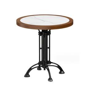 Nuevo producto, mesas de restaurante de mármol de lujo, café, Metal, base, cuarzo, Bistro, mármol, mesa de comedor superior - Product Image 3