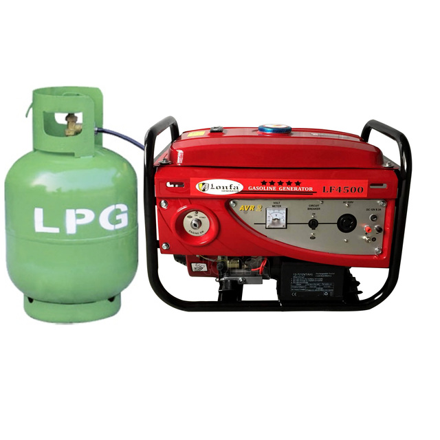 LF6500EX Cheap Silent 5kw Dual Fuel LPG Electric Portable Generator
