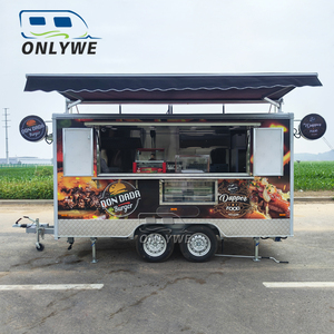 <span class=keywords><strong>ONLYWE</strong></span> Remorques de restauration rapide de haute qualité de 16 pieds entièrement équipées, camion de nourriture avec cuisine complète, chariots de nourriture mobiles pour kebab doner à vendre - Product Image 2