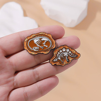 6 StylesWholesale Anime Animal Terreur Squelette Teint Noir Dur Doux Mignon Dessin Animé Broche Revers Badge Broche Émail Pin