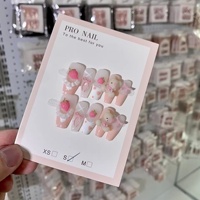 Uñas Postizas Acrílicas Estilo Crema Francesa Hechas a Mano al por Mayor, 10 Piezas, Reutilizables, de Alta Calidad