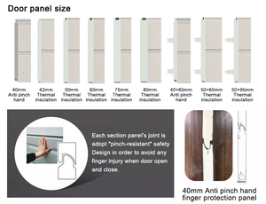 モダンな白いスチールと木製ガラスのセクショナルガレージドア 16x7/16x8 電動サイドオープニング 防犯仕様 ヴィラ用 - Product Image 5