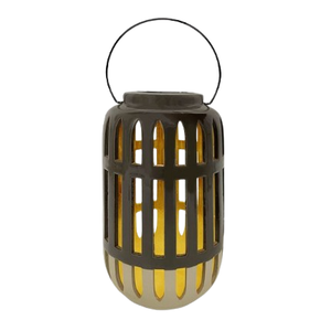 Large bande noire fer métal intérieur et extérieur hôtel vaisselle décorative lanterne suspendue pour la saison des fêtes lampe de bureau vintage - Product Image 3