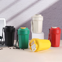 Prêt à expédier 450ml tasse à café en acier inoxydable tasse à eau sous vide thermique sans BPA avec corde de transport