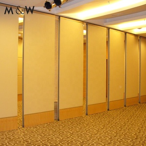 M & W khách sạn phòng khiêu vũ di chuyển trượt bức tường phòng Divider phân vùng cửa có thể hoạt động tường trượt theo dõi thiết kế di chuyển phân vùng tường - Product Image 1