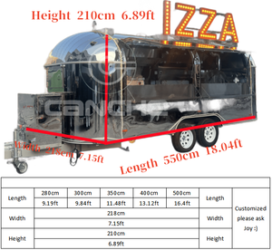 Equipo de venta de aperitivos callejeros, remolque de comida de café, carros de perritos calientes, camiones móviles a la venta - Product Image 6