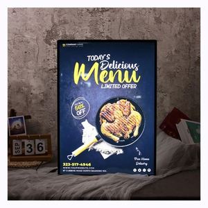 Custom Slim Advertising A4/<b>A3</b>/A2/A1 LED Light Boxes Aluminum LED Poster <b>Frame</b> with Digital Printing for Menu Boards - Product Image 4