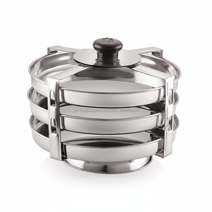 Soporte para Dhokla e Idli de Acero Inoxidable Ecológico de 3 Niveles, Compatible con Todas las Cocinas y Vaporeras - Product Image 1