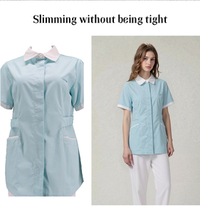 Haut de blouse médicale à manches courtes personnalisé OEM ODM pour femmes, uniforme d'infirmière - Product Image 3