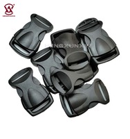 Boucles noires réglables en plastique fermoir latéral pour attaches à boucle Bracelets Paracord sac sangle