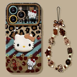 เคสโทรศัพท์ซิลิโคนโซ่พิมพ์ลายเสือดาวรูปแมวพร้อมกระจกกล้องขนาดใหญ่เคสโทรศัพท์สำหรับ Huawei Mate 70 Honor 200 - Product Image 4