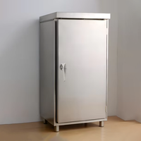 Poignée de porte de placard extérieur en acier inoxydable 304, poignées de type L pour armoires industrielles, serrure cylindrique avec 2 clés