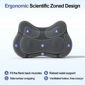 Ergonomic Sponge Lumbar <b>Support</b> Pillow, Adjustable Strap <b>Back</b> Cushion for Office Desk, Gaming <b>Chair</b>, Car Seat - Product Image 2