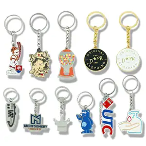 Metal Key Chains Stainless Steel Custom Logo Metal Personalized Engraving Keyring Soft Hard Enamel Key Chain Custom Keychain