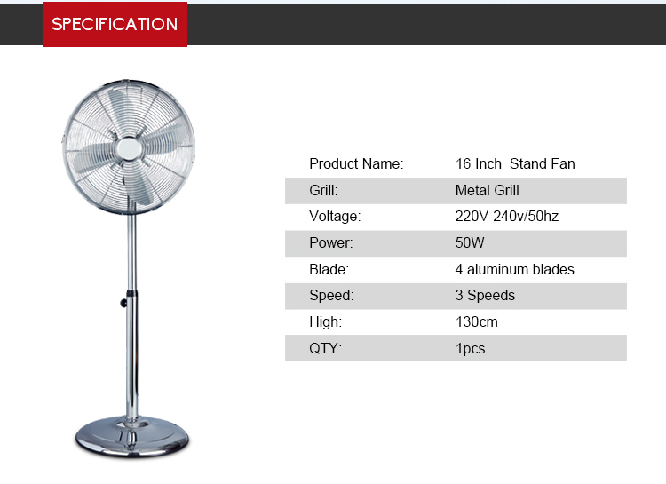 16 Inch 18 Inch Metal Retro Floor Fan Copper Color Metal Body Strong Wind Stand Floor Fan Hot Sell Room Europe Market Floor Fan
