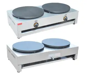 Vendita Double Pan Gas/electric Crepe Maker Pancake stufa macchina elettrica, gas RL-FYA2R 2 anni 940*530*260mm CN;HEN con filo 220