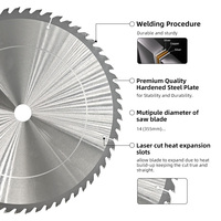 Lame de scie TCT en carbure de tungstène soudé haute fréquence de qualité industrielle européenne pour la coupe du bois, OEM