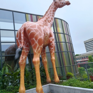 Scultura di Giraffa a Grandezza Naturale in Fibra di Vetro Dipinta a Mano, Statua Animale Personalizzata per Decorazione di <span class=keywords><strong>Zoo</strong></span> e Parchi a Tema - Product Image 3