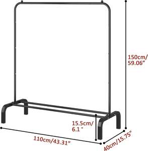 Expositor de Ropa Sencillo para Tienda, Centro Comercial, Tienda Minorista, Perchero de Suelo de un Solo Poste para Ropa - Product Image 2